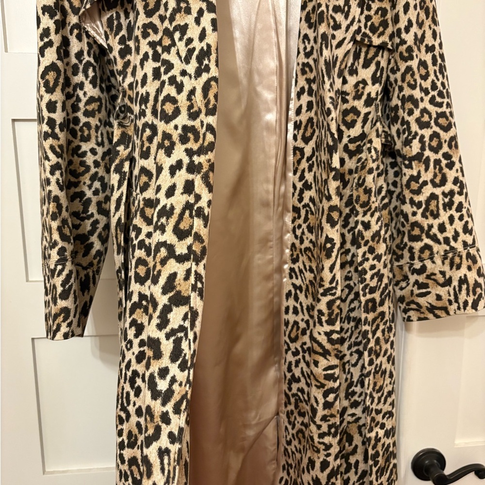 J.Crew Collection Leopard Tailored Trench Coat - Picture 5 of 10